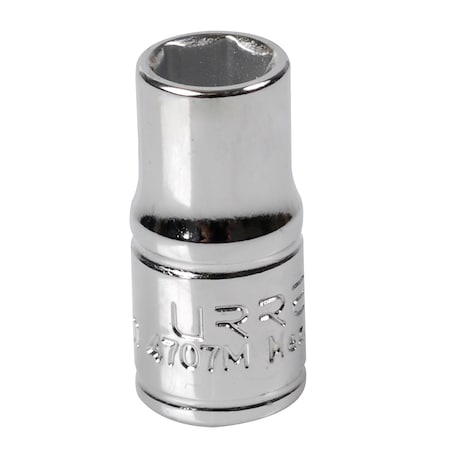 Urrea 1/4"drive, 7mm, 6 point metric short socket 4707M